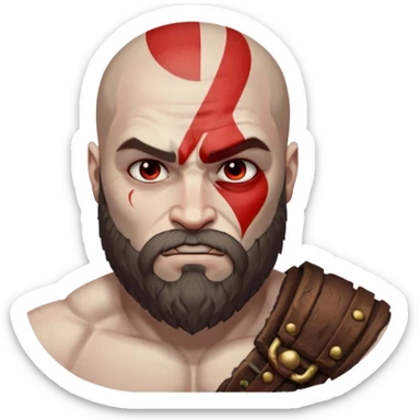 Kratos God of war sticker