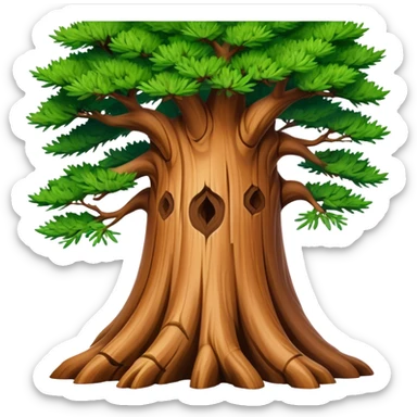 Cinematic Realistic depiction of a majestic Lebanese cedar tree, rendered with intricately detailed bark and lush, vibrant foliage, set against a softly lit, ethereal backdrop that emphasizes its national symbolism sticker