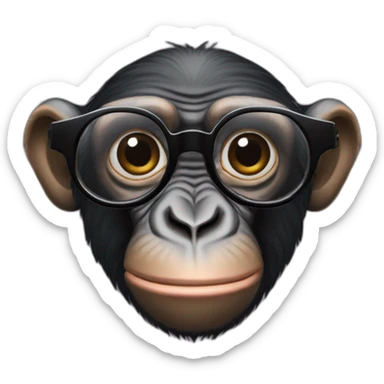 Chimpanzé lunettes de soleil sticker