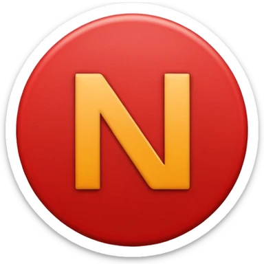 Ⓜ️ exactly like this only letter N but in red circle  sticker