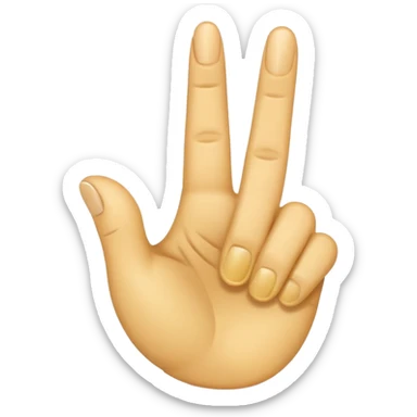 I want a emoji with just middle finger bend towards and every other fingers amd thumb straight  sticker