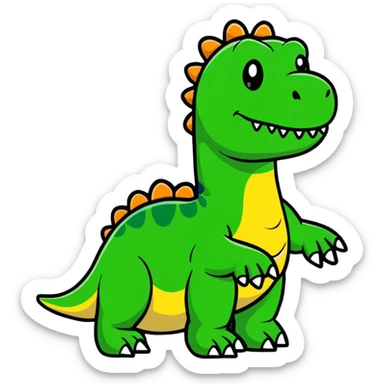 dinosaur with big toes sticker