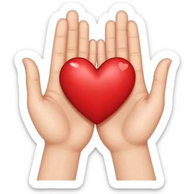 Make a hand heart sticker