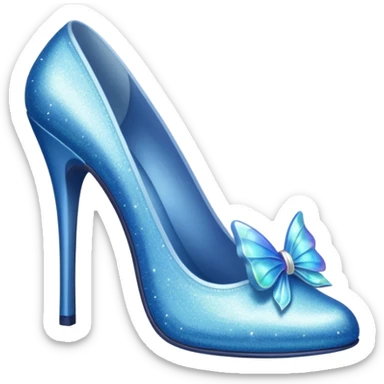 blue fairy high-heeled shoe sticker