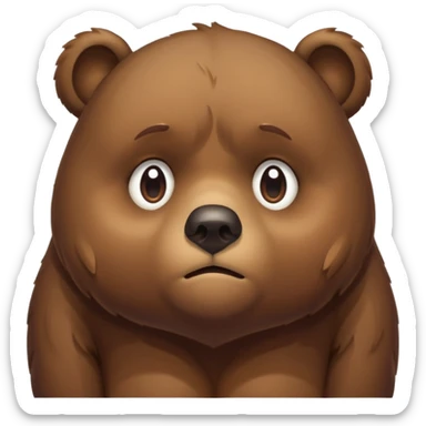 Sad bear sticker