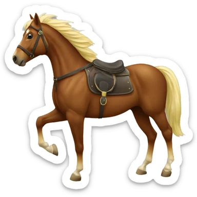 Horse, an integral part of Cossack culture representing speed and freedom. sticker