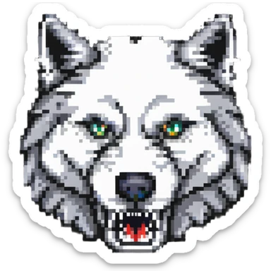 NFL football shaped like a wolf head sticker