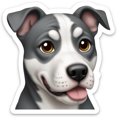 Pitbull husky mix gray and black sticker