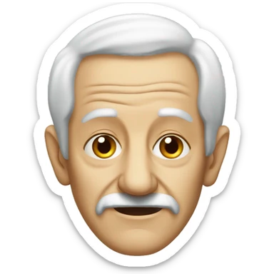 wise old man portrait sticker