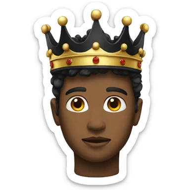black crown sticker