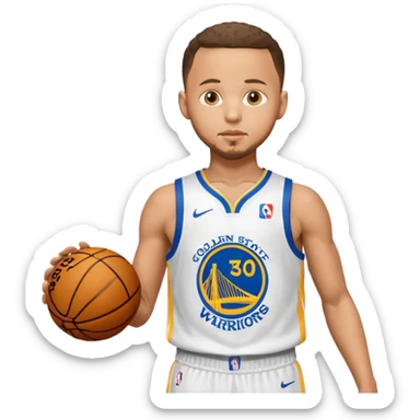 portrait of Stephen Curry in basketball player sticker