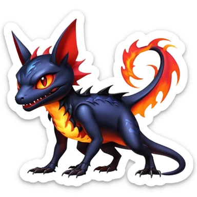 Shiny Epic Badass Gothic Noibat-Salandit-Litten-Hybrid sticker