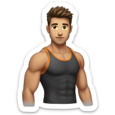 young buff motorsports guy chest out sticker