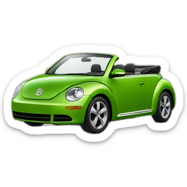 Volkswagen newbeetle convertible applegreen sticker