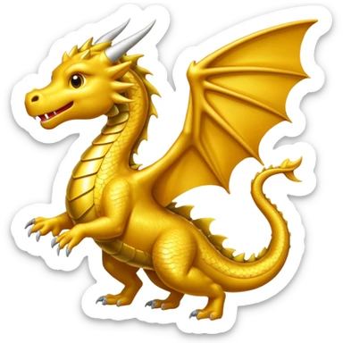 Dragón color dorado  sticker