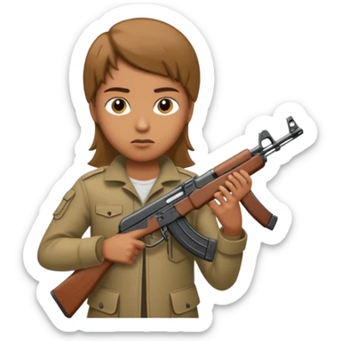 AK47 in heand only  sticker