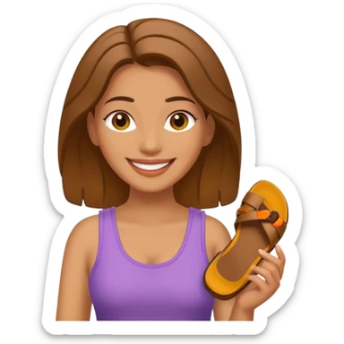 Mamá con su chancla en la mano sticker