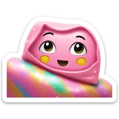 Pink burrito with glitter  sticker