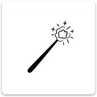 Magic wand with sparkles sticker