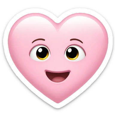 Baby pink heart sticker