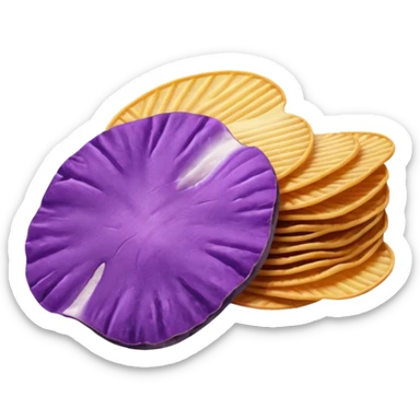 purple potato chips sticker