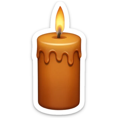autumnal candle that’s brown  sticker