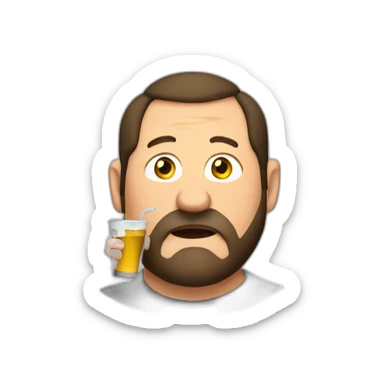 bert kreischer, drinking and fat sticker