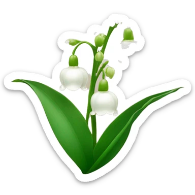 lily of the valley flower  sticker