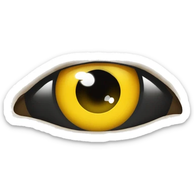 Create an Eye emoji with the text "HC" written on it in the middle. The eye should be yellow in color and the text in black. The text is important.  sticker