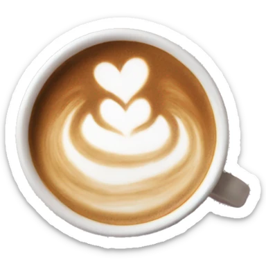 heart latte art aesthetic clean sticker