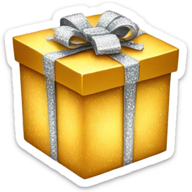 GIFTBOX Golden, with diamonds on it. sticker