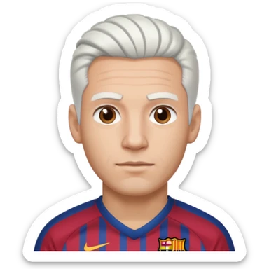 araujo футболист с белыми волосами  в футболке барселоны sticker