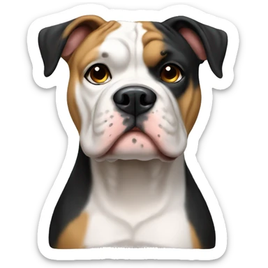 american bulldog black and tan only sticker