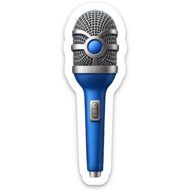 microphone with sound waves around sticker