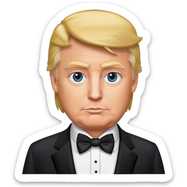 Donald trump wearing a tuxedo sticker
