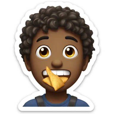 annoying little brother eating crisps sticker