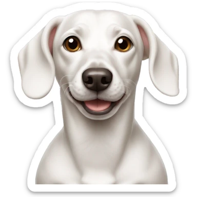 white weiner dog sticker