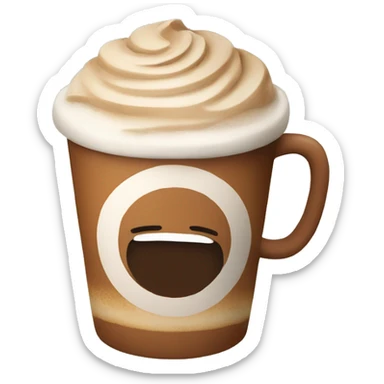 Brown latte sticker