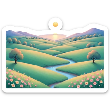 “In your eyes” P.G.  Written in a dreamy soft pastel landscape with a beautiful sunset sticker