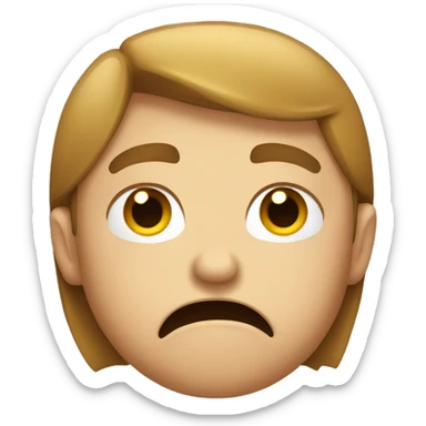 Annoyed face emoji  sticker