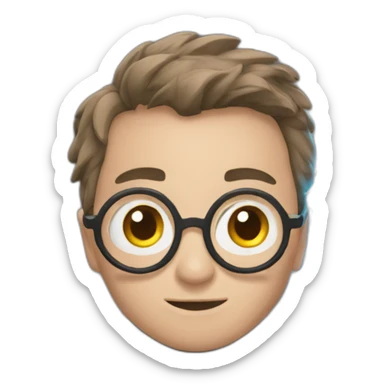 harry potter with a lightning scar sticker