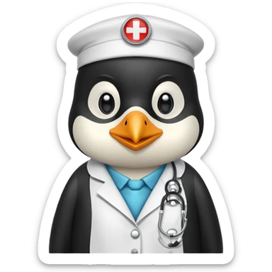 doctor penguin sticker