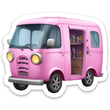 Haunted Barbie dream house Caravan tuk tuk  sticker