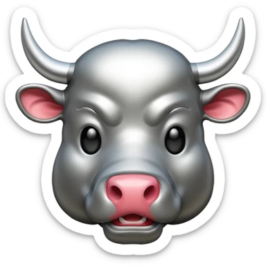 Bull emogi ,make it cool  sticker