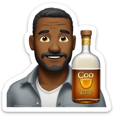 coco basile tomando whisky sticker