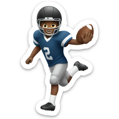 boy playing football sticker