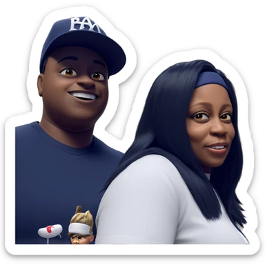 cool boys in baseball caps sticker