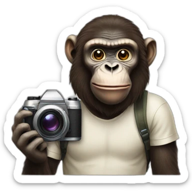 ape with a camera sticker