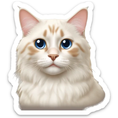 Flame point ragdoll cat sticker