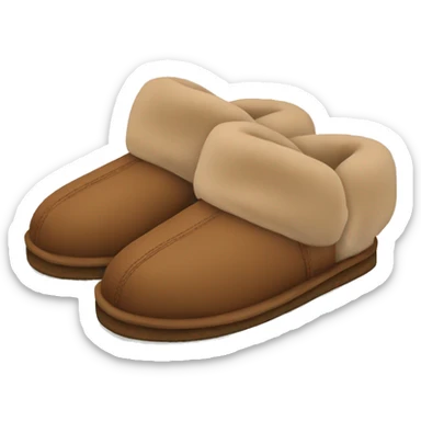 Ugg slippers brown sticker